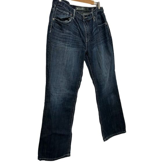 BKE Y2K Jeans Mens 36 R Derek Straight Leg Blue Denim Medium Wash Jeans 36 X 31 - Picture 5 of 16